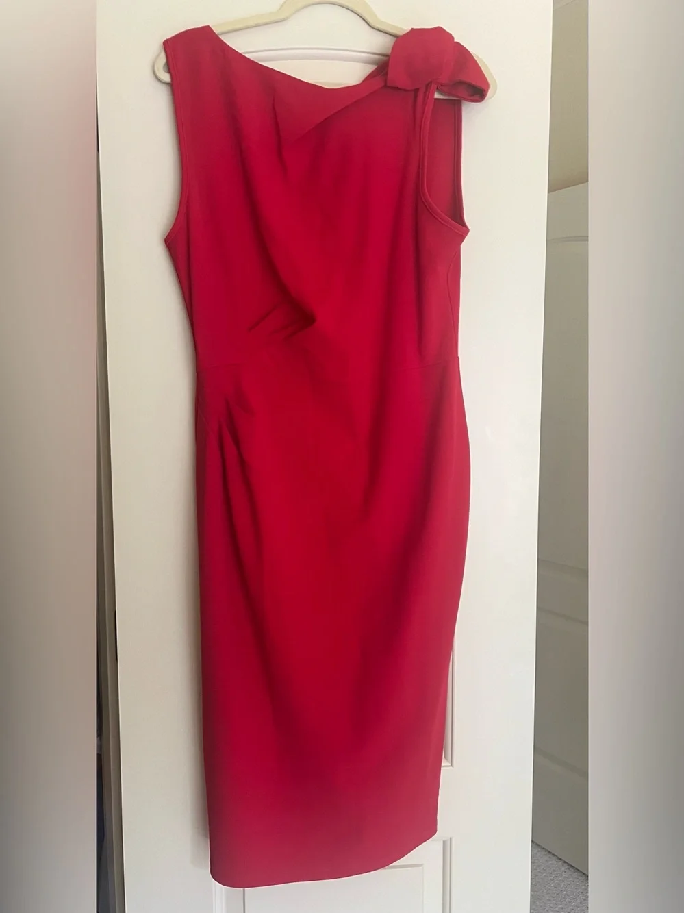 Red Sleeveless Sheath Dress